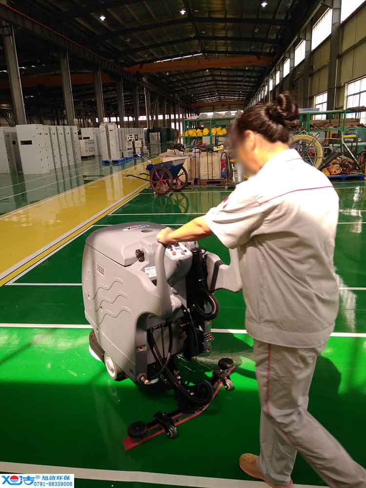 888集团手推式多功能全自动洗地机，工厂生产仓库工业洗地机